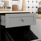 HOMCOM 10 Gallon Tilt Out Trash Sideboard Buffet Cabinet with Hidden Bin & Drawer - Grey-Great for kitchen, hallway, or laundry room