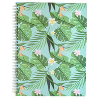 Merangue Design Notebook - 8" x 10" - Lined - 80 Sheets - Tropical-80 lined sheets per notebook