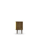 Manhattan Comfort Liberty MDP and MDF 53.14"W TV Stand, Rustic Brown and Yellow (200AMC94)-Includes 2 Media Holes for Wire Management.