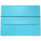 JAM Paper Thick Portfolio File Carrying Case with Elastic Band - 10 x 1 1/4 x 13 1/4 - Sky Blue-Sky Blue Portfolio Carrying Case