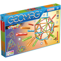 Geomag Geomag Confetti Magnetic Rod and Ball Building Set - 127 Piece Set-Magnetic construction system