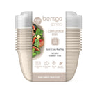 Bentgo Prep 1-Compartment Bowls - White Stone Tan - 10 Pack-No need to measure your portions - volume is already embossed on the bowl