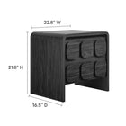 Modway Toscana 2-Drawer Nightstand - Black-Paper Laminate