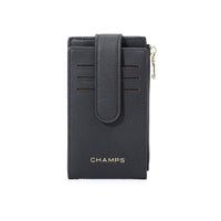 Champs Iconic Yoga Cardholder - Black-RFID Blocking Card Holder