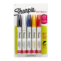 Sharpie Oil-Based Colored Paint Markers - Medium Point - 5 Pack-Quick drying ink marks opaque and glossy on light or dark surfaces