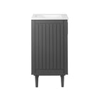 Modway Augusta 24" Bathroom Vanity - Grey/White-Non-Marking Foot Caps