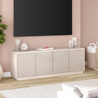 Hudson&Canal Tullis TV Stand for TV's up to 78" - Alder White-Features easy assembly