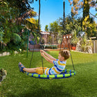 Outsunny 40" Saucer Tree Swing Set for Kids with Adjustable Hanging Ropes - Blue-Suitable for children ages 3+ (maximum recommended weight: 150 kg)