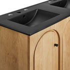 Modway Appia 48" Double Sink Bathroom Vanity - Oak/Black-8