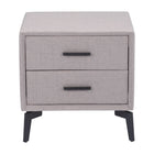 Zuo Halle Side Table - Grey-MDF rectangular shape tabletop