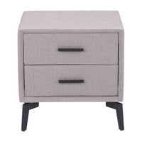 Zuo Halle Side Table - Grey-MDF rectangular shape tabletop