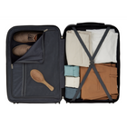 Bugatti Madrid Collection 30" Hardside Checked Spinner Luggage - Navy-Telescopic trolley handle with multi-stage locking heights