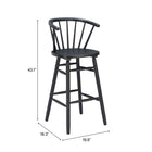 Zuo Stenger Barstool - Black - Set of 2-6
