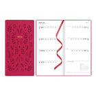 Letts 2026 Woodland Week-to-View Planner with Embossed Cover - 6-7/8" x 3-1/8" - Pink - Multilingual -12-Month: January 2026 to December 2026
