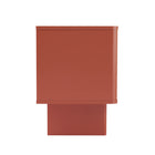 Manhattan Comfort Ella 19.7" Modern Nightstand - Terracotta-Sleek, Handle-Free Drawer for a Clean, Uncluttered Look