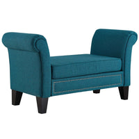 Modway Rendezvous Bench - Teal-Modern farmhouse style bench