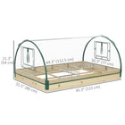 Outsunny 12-Pocket Raised Garden Bed with Greenhouse - Roll Up Windows - 4' x 3' x 2'-Keeps birds and animals out
