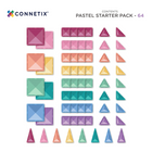 Connetix Pastel Starter Pack - 64 Pieces-Gift Idea for boys, girls and kids aged 3+ who are looking to start a magnetic tile collection or expand the possibilities of play