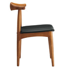 Modway Tracy Wood Dining Chairs - Black - 4 Pack-8
