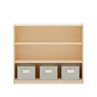Guidecraft EdQ Essentials 36" 3-Shelf Open Storage - Natural-Made from durable Greenguard Gold Certified wood