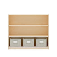 Guidecraft EdQ Essentials 36" 3-Shelf Open Storage - Natural-Made from durable Greenguard Gold Certified wood