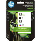 HP 63XL High Yield Black and HP 63 Tri-Colour Ink Cartridges, 2 Pack (L0R48AN)-HP 63 ink cartridges work with: HP Deskjet 1110, 1112, 2130, 2132, 3630, 3632, 3633, 3634, 3636, 3637