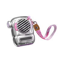 Divoom Spark Pop Designer Bluetooth Speaker - Pink-Unique semi-sectional design: Combines premium zinc alloy electroplating with a transparent PVC shell, inspired by trendy designer toys and mechanical aesthetics