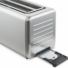 Salton Touchscreen Long Slot 4 Slice Toaster - Stainless Steel-Convenient cord storage and anti-jam safety shut-off