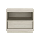 Manhattan Comfort Navis 26" Contemporary 1-Drawer Nightstand - Whitewashed Oak-Wood-look finish offers a warm, natural appearance popular in modern furniture design