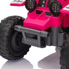Qaba 6V 4 Wheeler Kids ATV Quad w/ Headlights - Pink-Suitable for toddlers aged 18-36 months, with a weight limit of 55 lb (25 kg) 