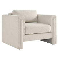 Modway Visible Fabric Armchair - Ivory-Modern Accent Chair