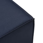 Modway Saybrook Outdoor Patio Upholstered Sectional Sofa Ottoman - Navy-Non-Marking Foot Caps