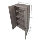 Manhattan Comfort Cornelia 29.61" Modern 4-Shelf Storage Closet - Grey-Includes 4 Wide Shelves with Adjustable Features