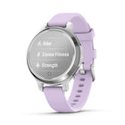 Garmin Lily 2 Active Fitness Tracker Smartwatch - Silver with Purple Jasmine Silicone Band-Understand your body with sleep score, respiration tracking, Body Battery™ energy monitoring, menstrual cycle and pregnancy tracking, hydration tracking, all-day stress tracking, health snapshot and heart rate monitoring, including alerts if your heart rate gets high or low (data presented is intended to be a close estimation of metrics tracked)