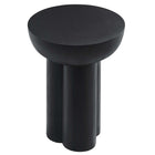 Modway Caspian Round Concrete Side Table - Black-Weight Limit: 198 lb