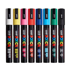 Posca Water-Based Paint Markers - Reversible Medium Tip (1.8-2.5mm) - Assorted Colors - 8 Pack-Vivid, opaque ink is permanent on porous surfaces and erasable on most non-porous surfaces