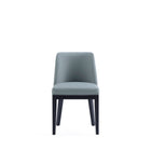 Manhattan Comfort Gansevoort 19" Modern Faux Leather Upholstered Dining Chair - Pewter - Set of 4-Weight Capacity: 300 lb