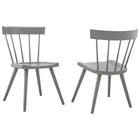 Modway Sutter Wood Dining Side Chair - Light Grey - 2 Pack-Modern Farmhouse Dining Chair