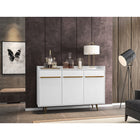 Manhattan Comfort Bradley 53.54" Mid-Century Modern Buffet Stand - White-90° Open Door Style Including Soft Close Features