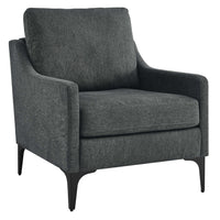Modway Corland Upholstered Fabric Armchair - Charcoal-Mid-Century Modern Armchair