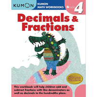 Kumon Publishing Kid's Educational Workbooks Decimals & Fractions - Grade 4-Children's Educational