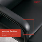 Staples Bonded Leather Guest Chair - Black-Built to last with a durable steel frame