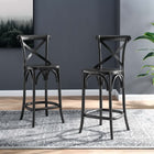 Modway Gear Counter Stool - Black-Non-Marking Foot Caps