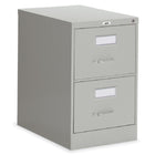 Staples Vertical Legal File Cabinet, 2-Drawer, Grey-Smooth-gliding, fully progressive, ball bearing suspension for smooth operation