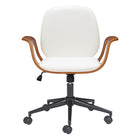 Zuo Ali Office Chair - White-Plush and durable faux leather fabric