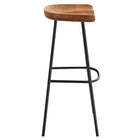 Modway Concord Backless Wood Bar Stools - Walnut - Set of 2-No Assembly Required