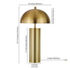 Hudson&Canal York 27" Tall Table Lamp with Metal Shade - Brass/Brass-Includes a 6 ft. cord with rotary socket switch