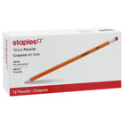 Staples Wood-cased Pencils - 0.7mm - #2 HB - 72 Pack-High quality economy grade wood pencils with eraser tips