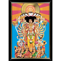 Jimi Hendrix Bold As Love Poster with Gold Vinyl - Framed Print - 27" x 38"-Premium music memorabilia