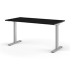 Humanscale EFloat Go 2.0 Sit/Stand Table - 30" x 58" - Black Laminate Surface/Silver Base-Accelerometer anti – collision technology prevents accidental contact with objects while vertically adjusting
